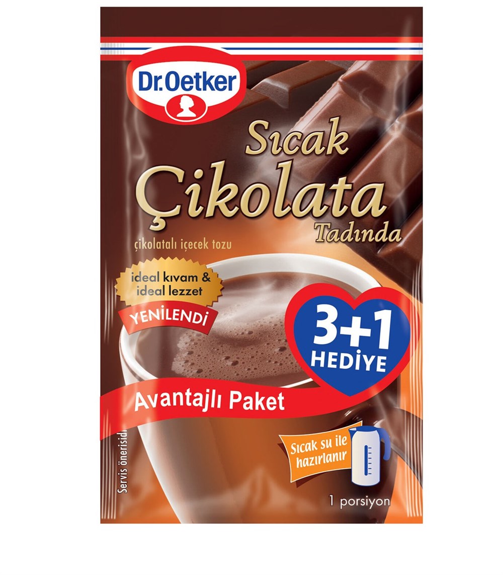 Dr.Oetker Sıcak Çikolata Tadında 3+1 li 100 gr