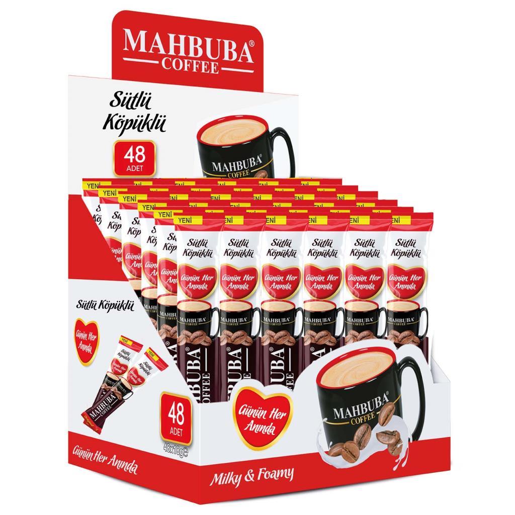 Mahbuba 3ü1 Arada Sütlü Köpüklü Hazır Kahve 48 x 18 G