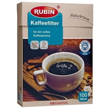 Rossmann Rubin 2 Numara Doğal Kahverengi Renkli Kahve Filtresi Kağıdı 100'lü