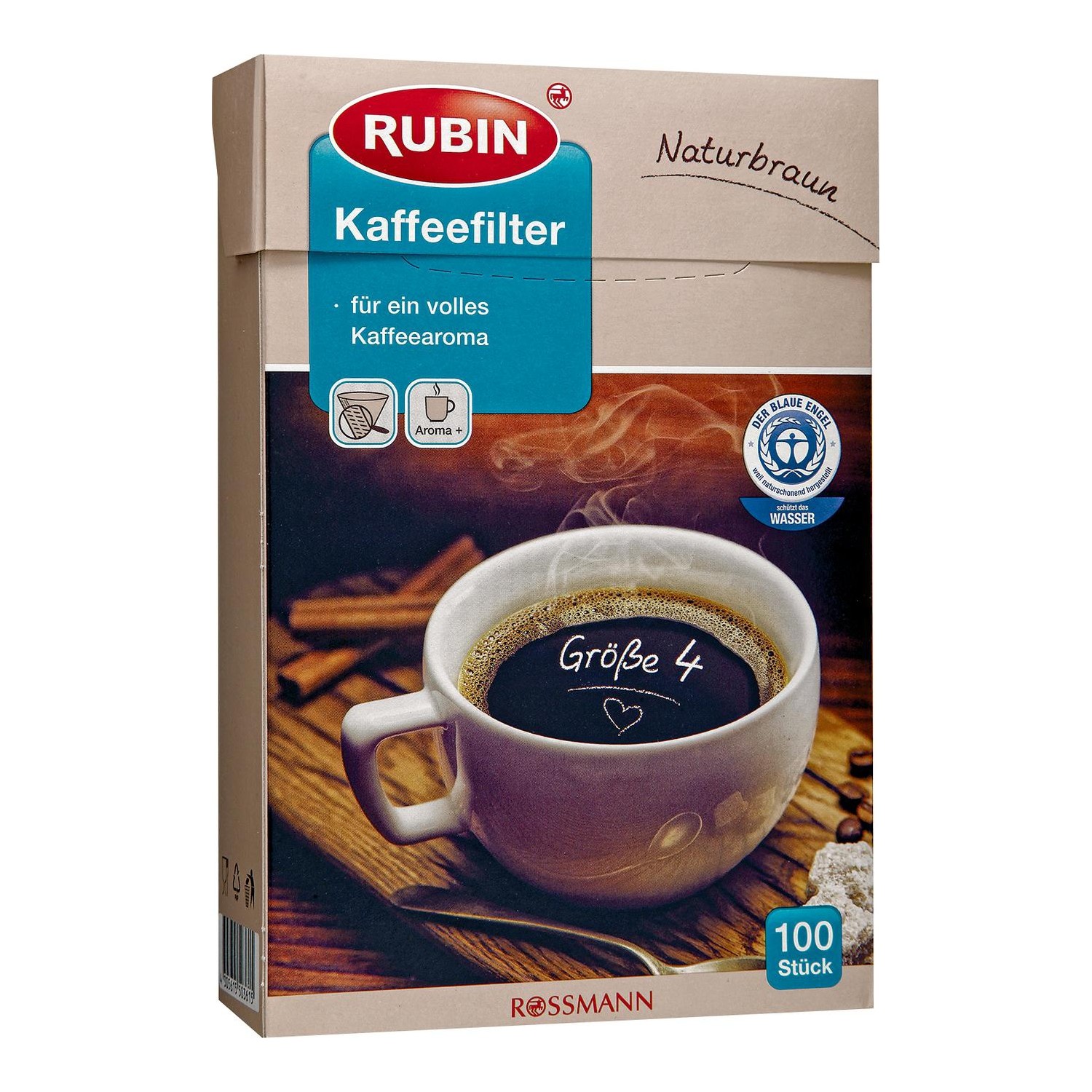 Rubin No: 4 Naturel Büyük Boy Kahve Filtresi 100 Adet