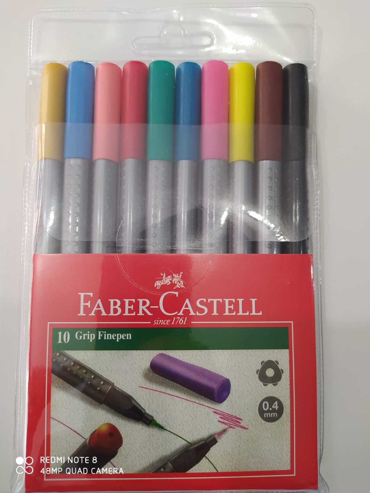 Faber Castell 10 Grip Finepen 0.4 mm. 10 lu paket