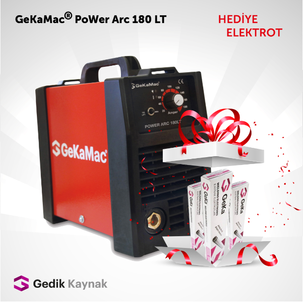 GeKaMac PoWer Arc180LT İnverter Kaynak Makinesi (Elektrot Hediye)