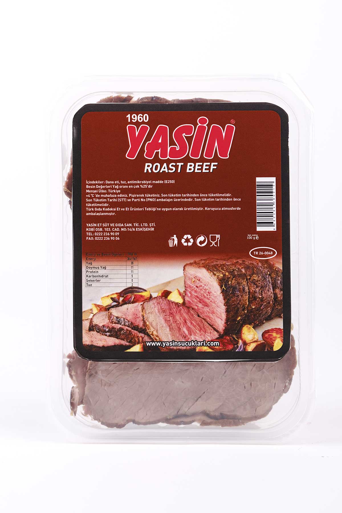 Yasin Dana Roast Beef 100 Gr