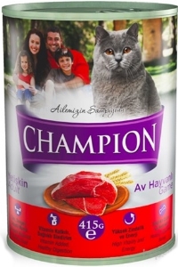 Champion 12 Adet Av Hayvanlı Kedi Konservesi