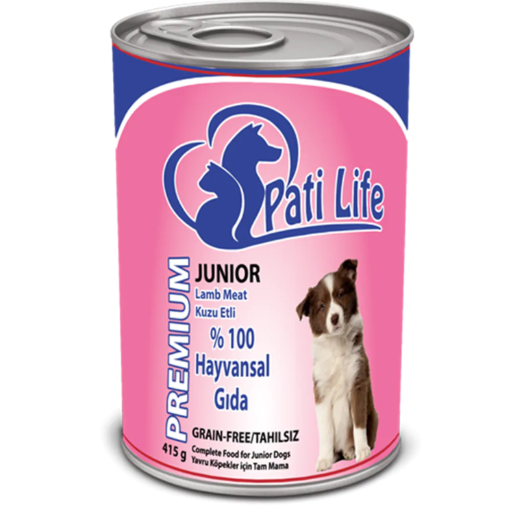 Pati Life Premium Tahılsız Kuzu Etli Konserve Yavru Köpek Maması 415 G