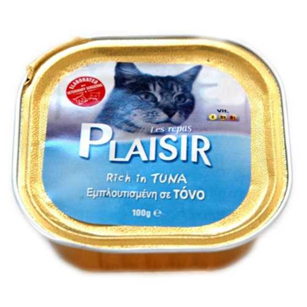 PLAISIR Yetişkin Ezme Kedi Konservesi Tuna Balıklı 100 Gr