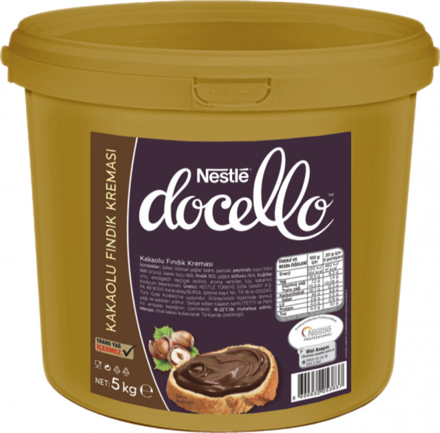 Nestle Docello Kakaolu Fındık Kreması 5 KG