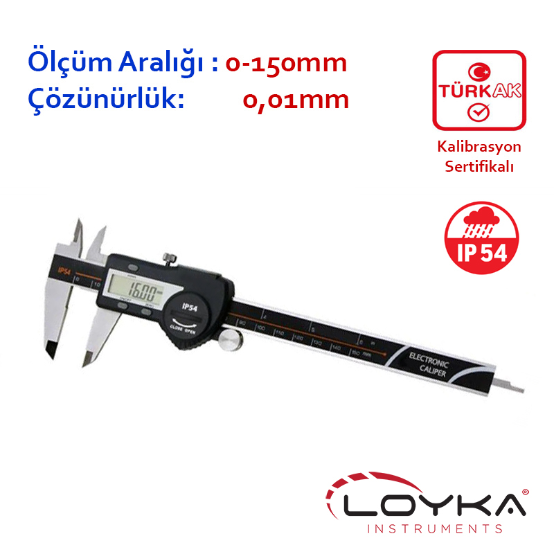 Loyka 5110-150 IP54 Dijital Kumpas 150mm