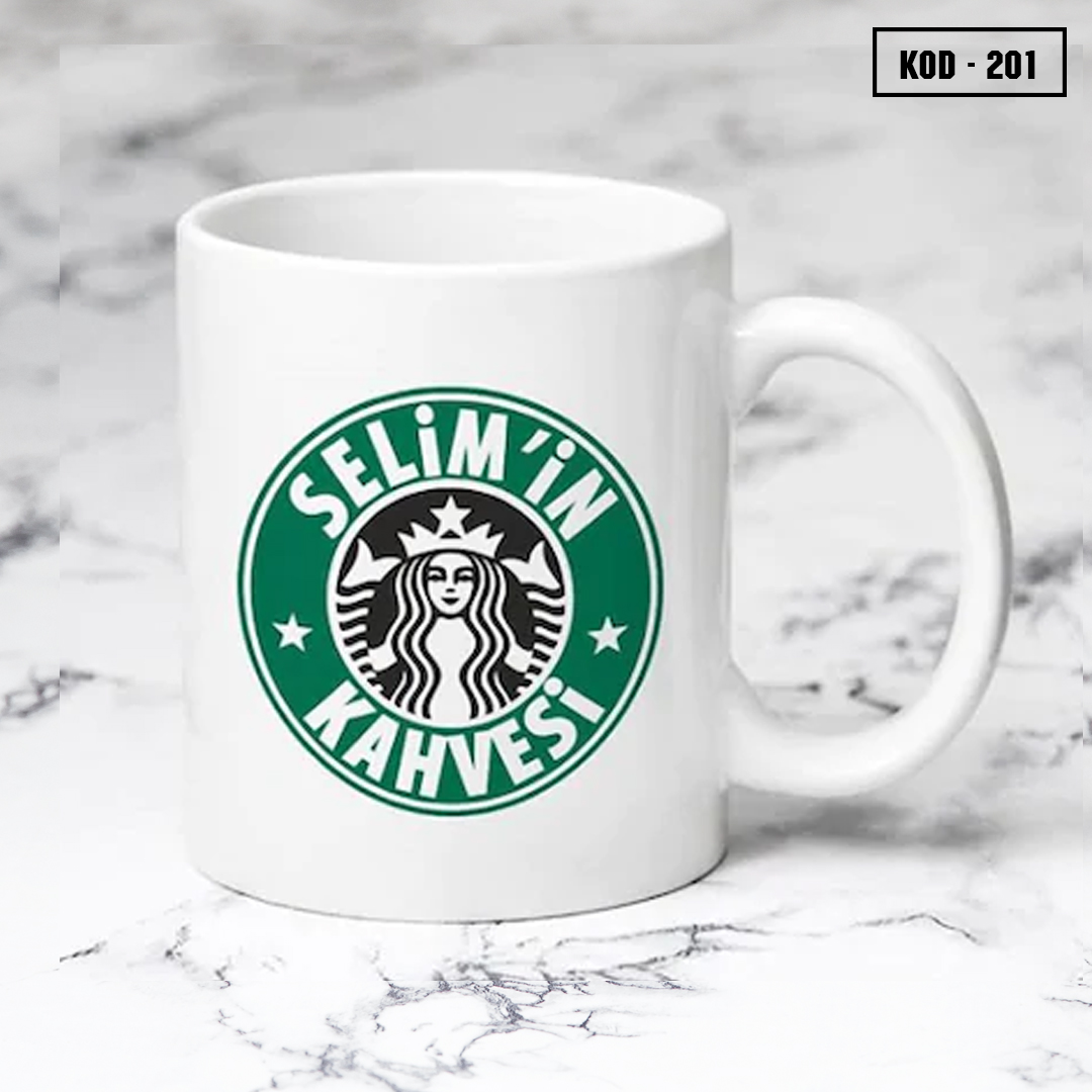 Kişiye özel Starbucks temalı baskılı kupa bardak