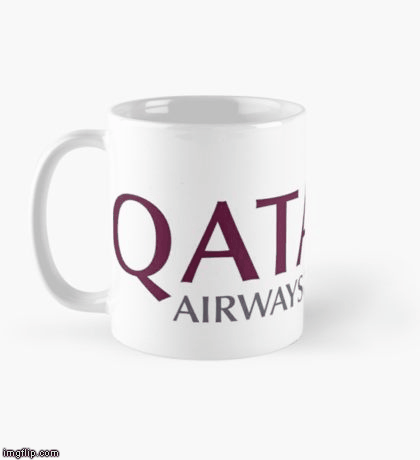 Qatar Airways - Kulplu Kupa Bardak / Masaüstü Kalemlik