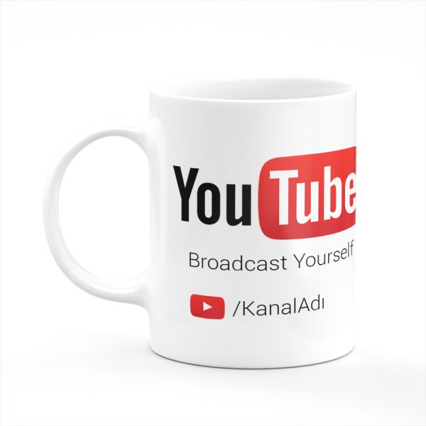 Youtube Kişiye Özel Youtuber İsimli Kupa Bardak