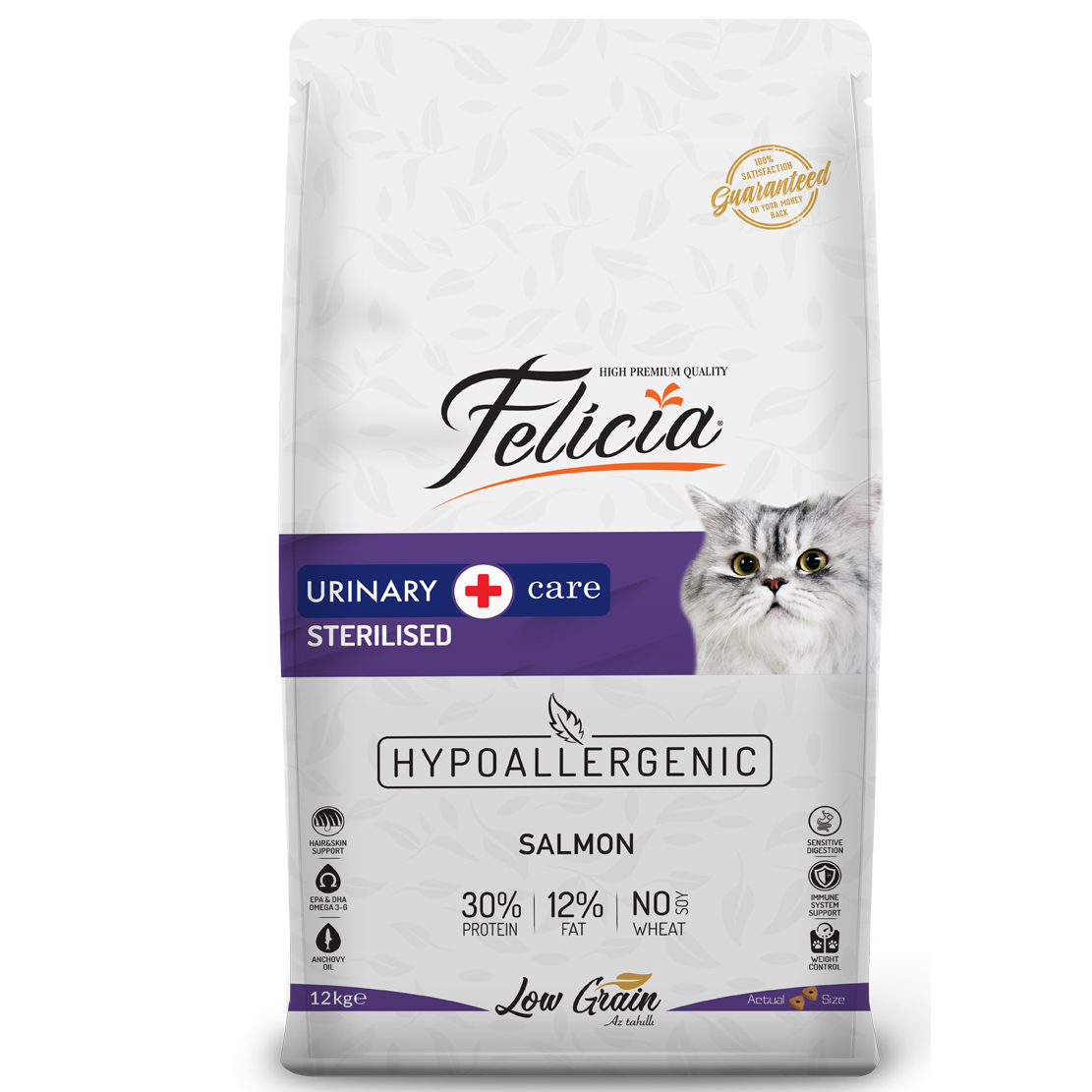 Felicia Az Tahıllı Somonlu Hypoallergenic Kısır Kedi Maması, 2 KG