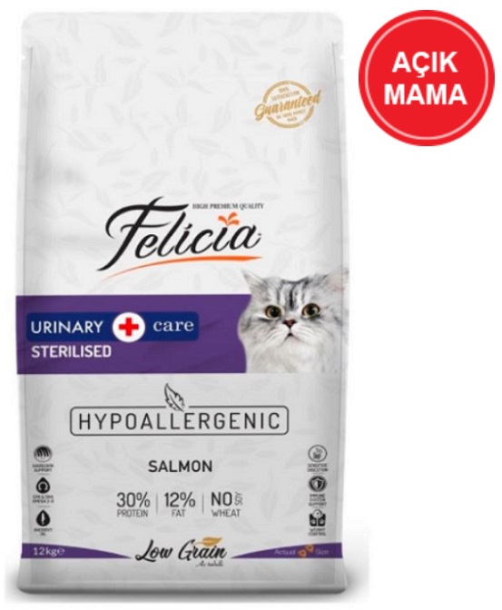 Felicia Light Sterilised Somonlu Düşük Tahıllı Kısırlaştırılmış Yetişkin Kedi Açık Mama 1 KG