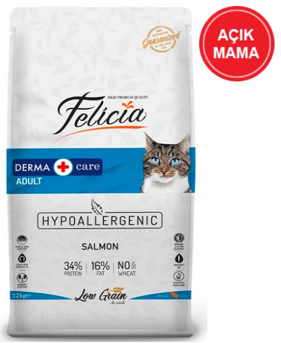 Felicia Somonlu Düşük Tahıllı Yetişkin Kedi Açık Mama 2 KG