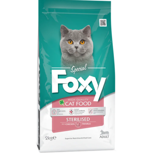 Foxy Sterilised Tavuklu Kısırlaştırılmış Yetişkin Kedi Maması 2 KG
