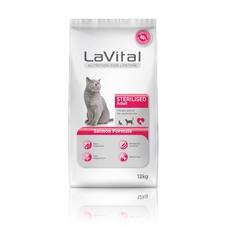 Lavital Sterilised Somonlu Kısır Kedi Maması 12 Kg