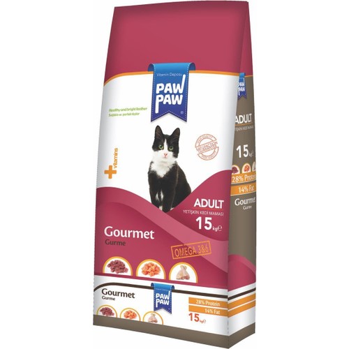 Paw Paw Gourmet Gurme Yetişkin Kedi Maması 15 KG