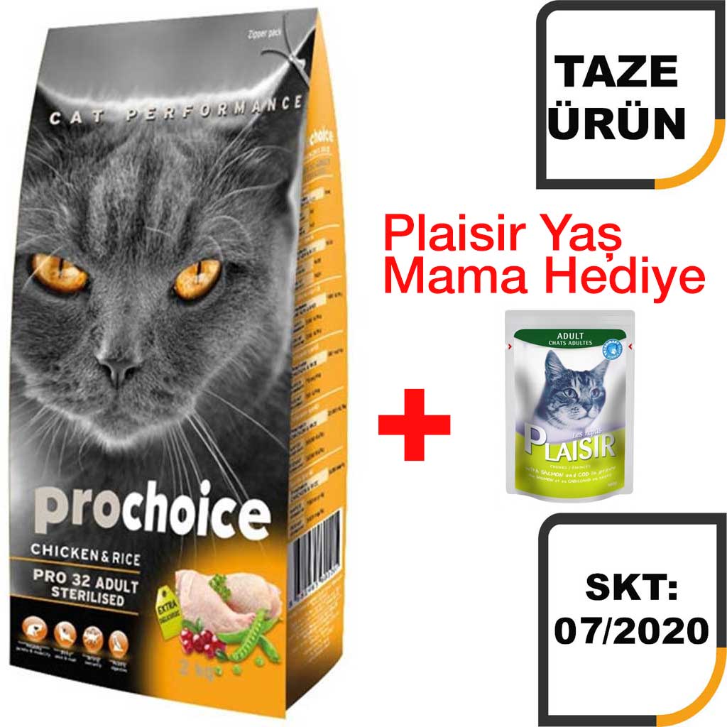 Prochoice Pro 32 Kısırlaştırılmış Tavuklu Kedi Maması 15 Kg