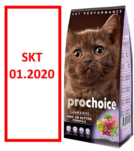 Prochoice Pro 38 Kuzu Pirinç Yavru Kedi Maması 15 Kg