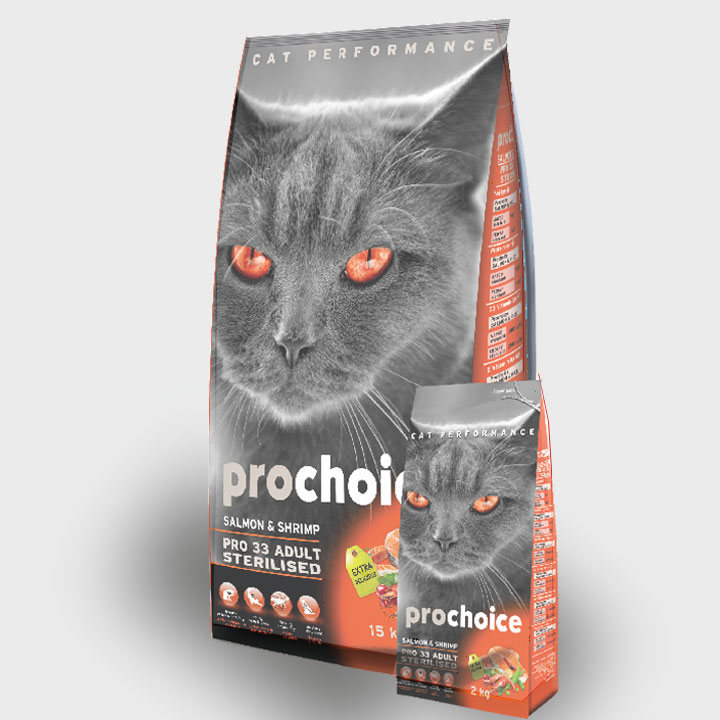Prochoice Somon ve Karidesli Kısırlaştırılmış Kedi Maması 15 Kg.