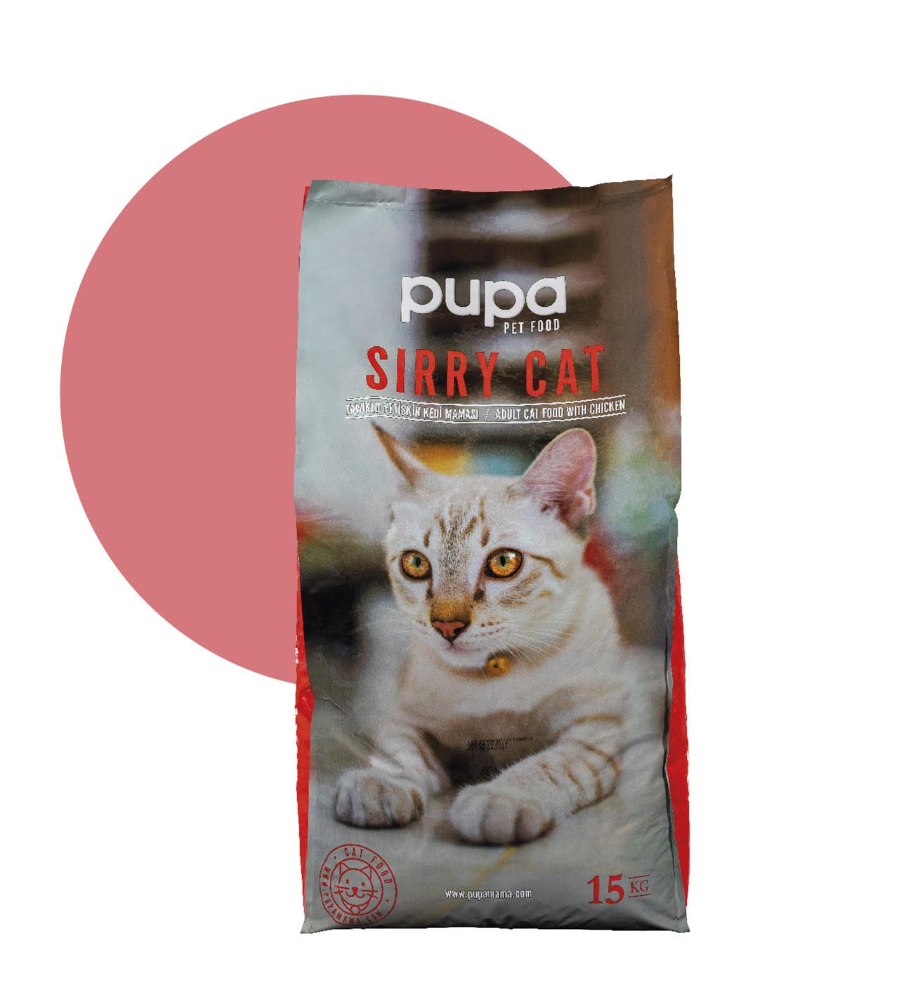 Pupa Sirry Cat Tavuk Etli Yetişkin Kedi Maması 15 KG