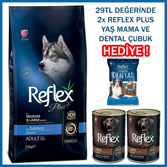 Reflex Plus Somonlu Yetişkin Köpek Maması 15 Kg