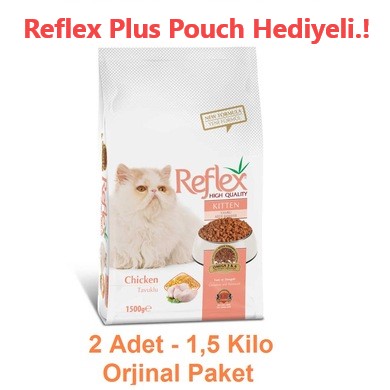 Reflex Tavuklu Yavru Kedi Maması 2 Adet x 1,5 Kg-Minder Hed