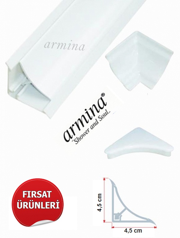 Armina 4,5 cm Lik Geniş Küvet & Duş Teknesi Sızdırmazlık Çıtası