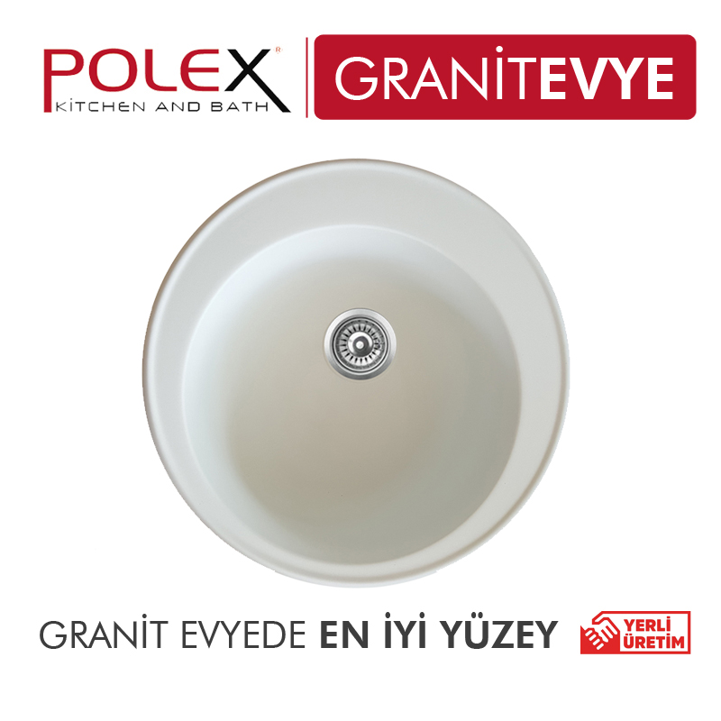 Polex Granit Evye - Kuvars Evye - TÜRKİYE'NİN İLK GRANİT EVYESİ