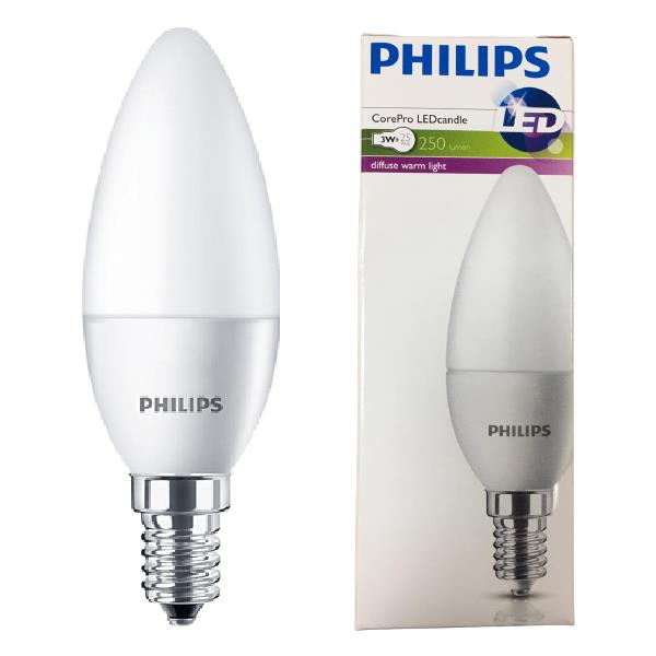 Philips CorePro LEDcandle 3-25W Ampul E14 2700K Sarı Işık 12 Adet