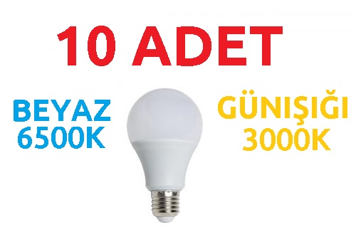 CATA 10 ADET 10W LED AMPUL E27