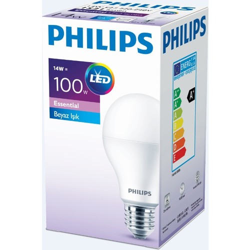 Philips Essential Led Ampul 14W (100W) E27 Duy Beyaz Işık