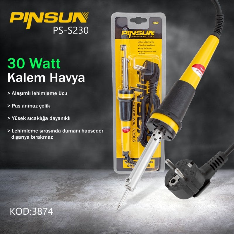 Pinsun PS-S230 30 Watt Kalem Havya