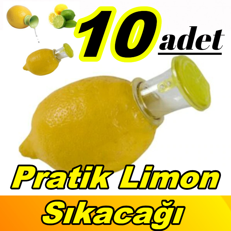 10 Adet Pratik Limon Sıkacağı Limon Sıkma Aparatı Yerli Plastik