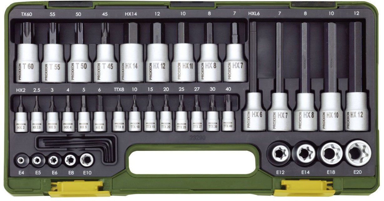 Наборы шестигранников 1 4. Proxxon набор головок. Набор бит торкс 1/4. Набор торкс бит 1/2. Набор ключей Proxxon.