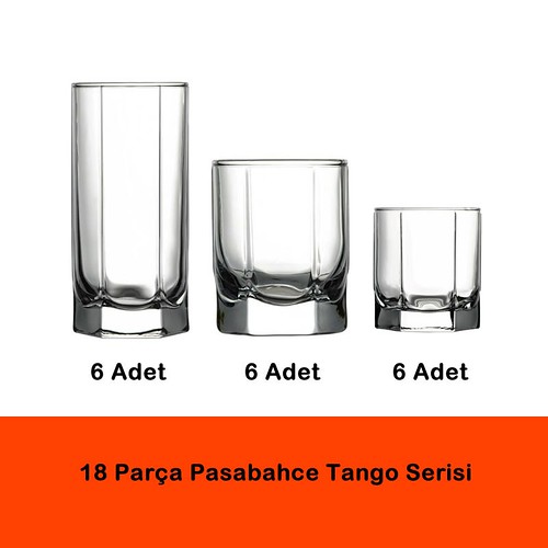 Paşabahçe Tango Serisi 18 Parça Set - 42945 & 42942 & 42294