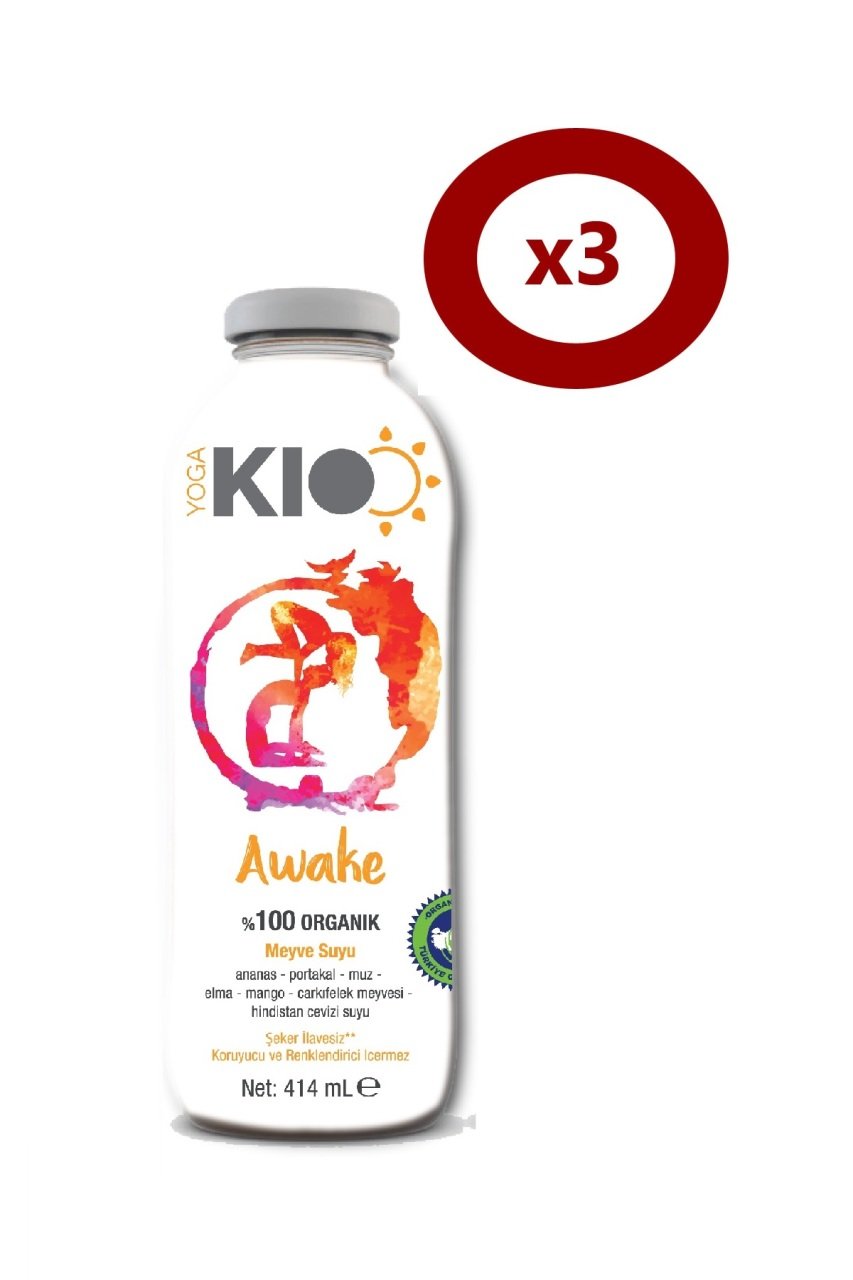 Elite Yoga Kio Awake %100 Organik Meyve Suyu 3 x 414 ML