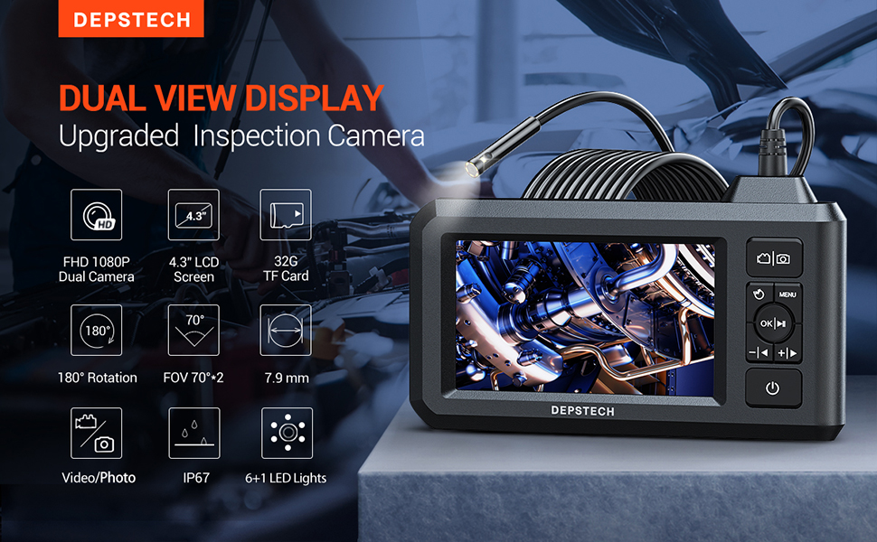 Depstech DS300 7.9mm Dual Lens 4.3 LCD 1080P 5M Yılan Kamera Fiyatları