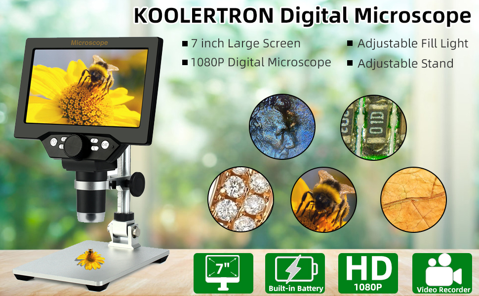 7 inç LCD dijital mikroskop