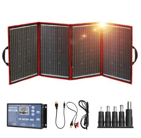 Taşınabilir Katlanabilir Monokristal Güneş Paneli 220 Wp Şarj Cihazı Kablolar
