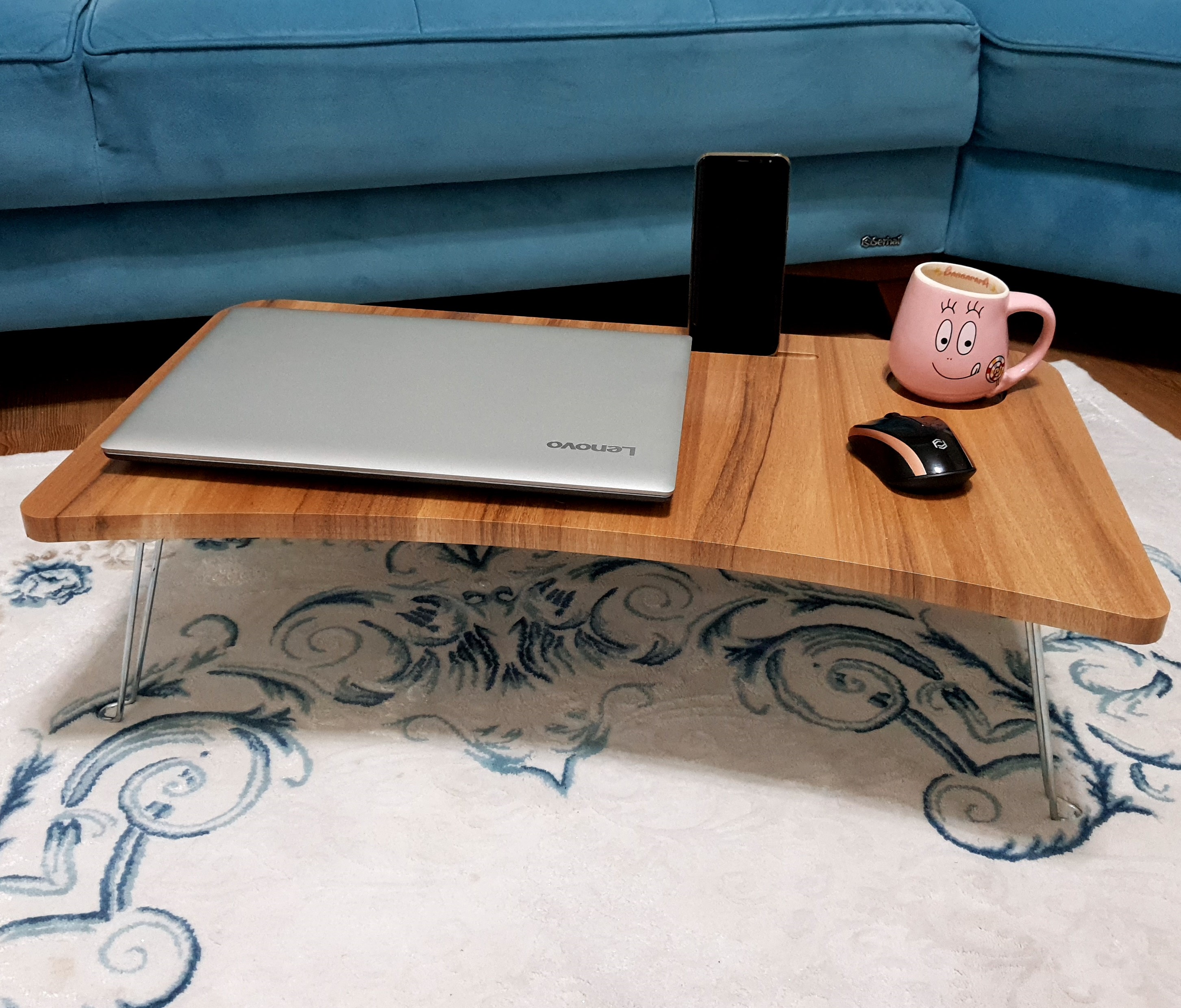 Laptop Masası Kahvaltı Masası Sehpa Katlanır ayak 40x70 Cm Sunta
