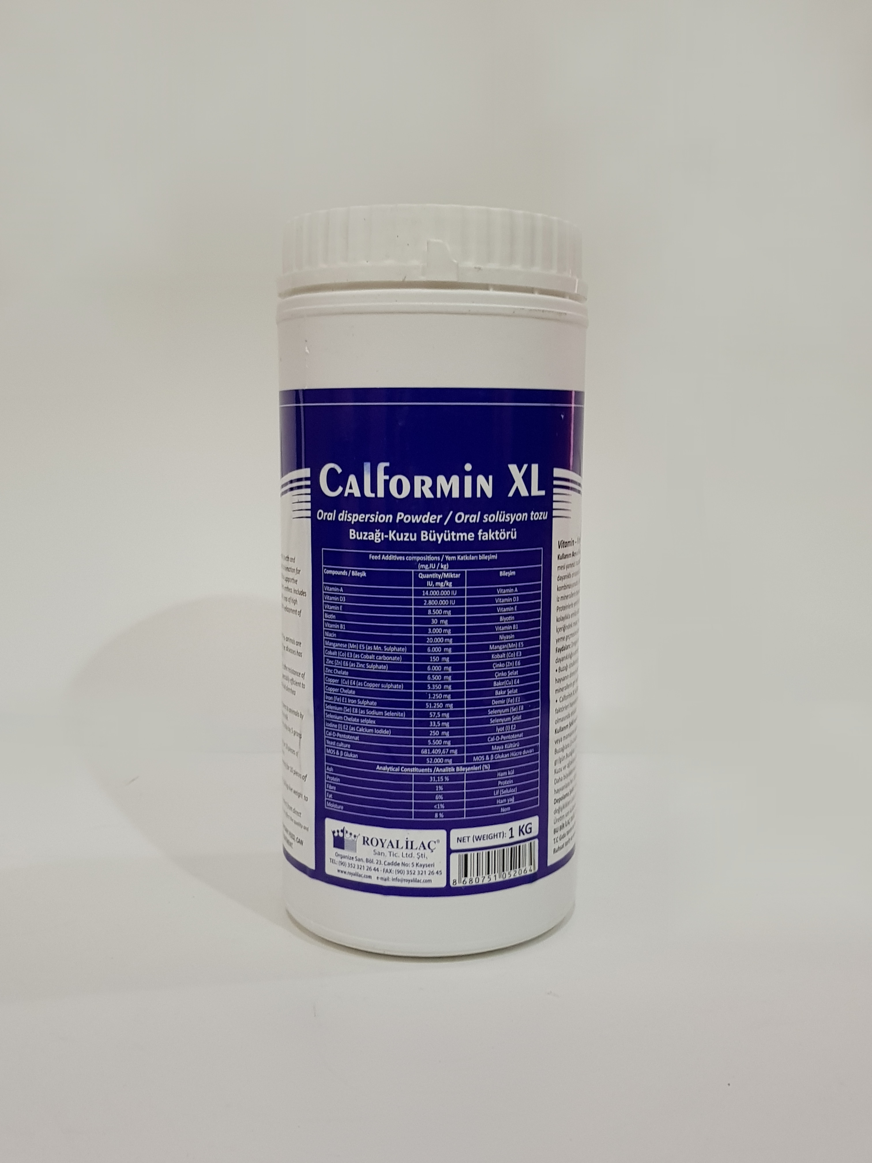 Calformin XL 1 KG (Oral solüsyon tozu) Buzağı-Kuzu Büyütme