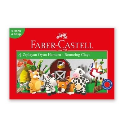 Faber-Castell Su Bazli Ziplayan Oyun Hamuru 4 Renk