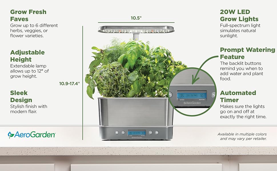 AeroGarden Harvest Elite Garden Features