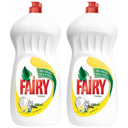 Fairy Sıvı Bulaşık Deterjanı Limon 1350 Ml x 2 Adet