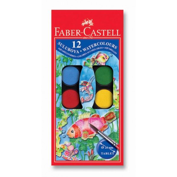 Faber-castell Sulu Boya 12 Renk Küçük Boy