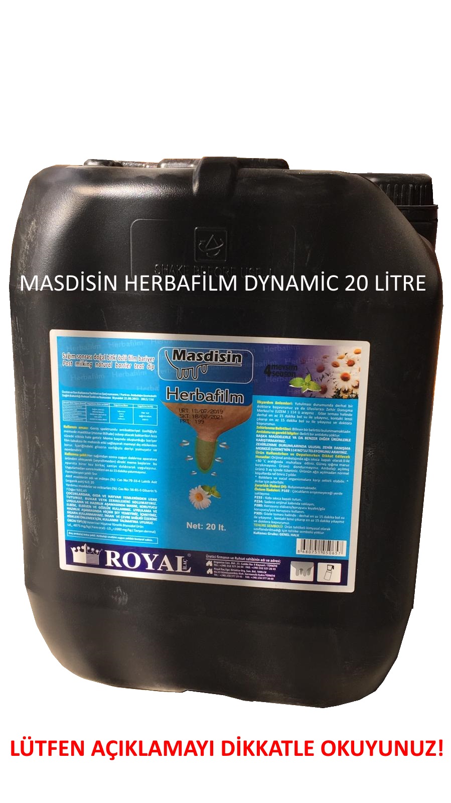 Royal Masdisin Herbafilm Dynamic 20 Litre