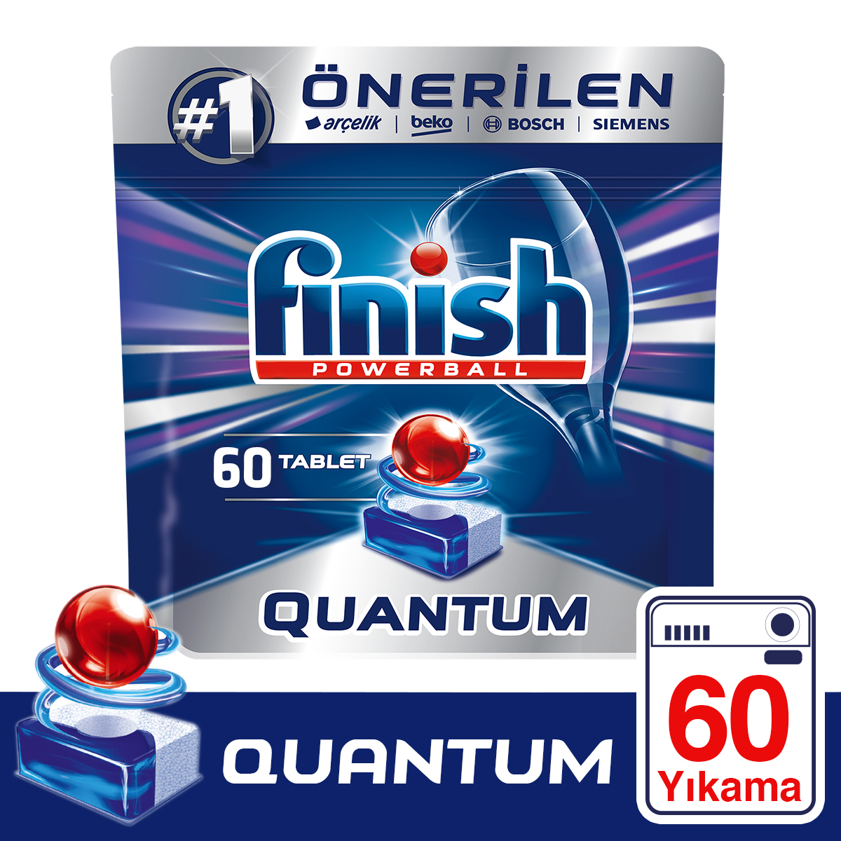 Finish Quantum Bulaşık Makinesi Deterjanı 60 Tablet