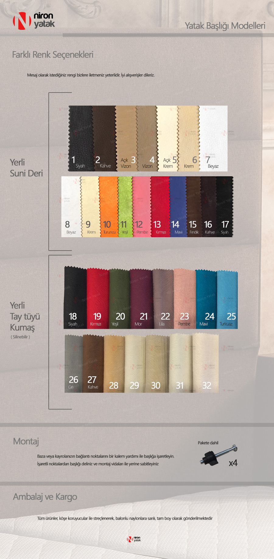 niron venice 120cm bir bucuk kisilik yatak basligi fiyatlari ve ozellikleri