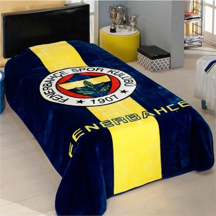 Merinos Fenerbahçe Logo Tek Kişilik Battaniye Lisanslı